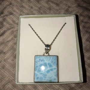 Beautiful Sterling Larimar Pendant